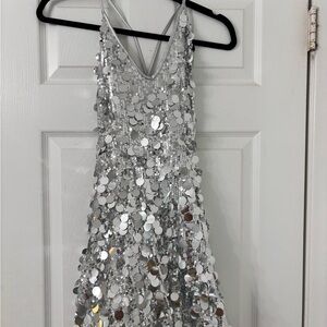 Silver Sequin Dress